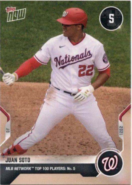 MLB Topps Now 2021 MLB Network Top 100 Single Card Juan Soto T 5 ToyWiz