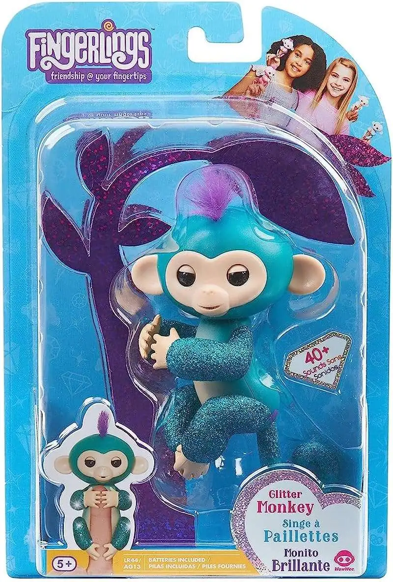 Fingerlings Glitter Monkey Quincy Exclusive Figure Wowwee Toywiz