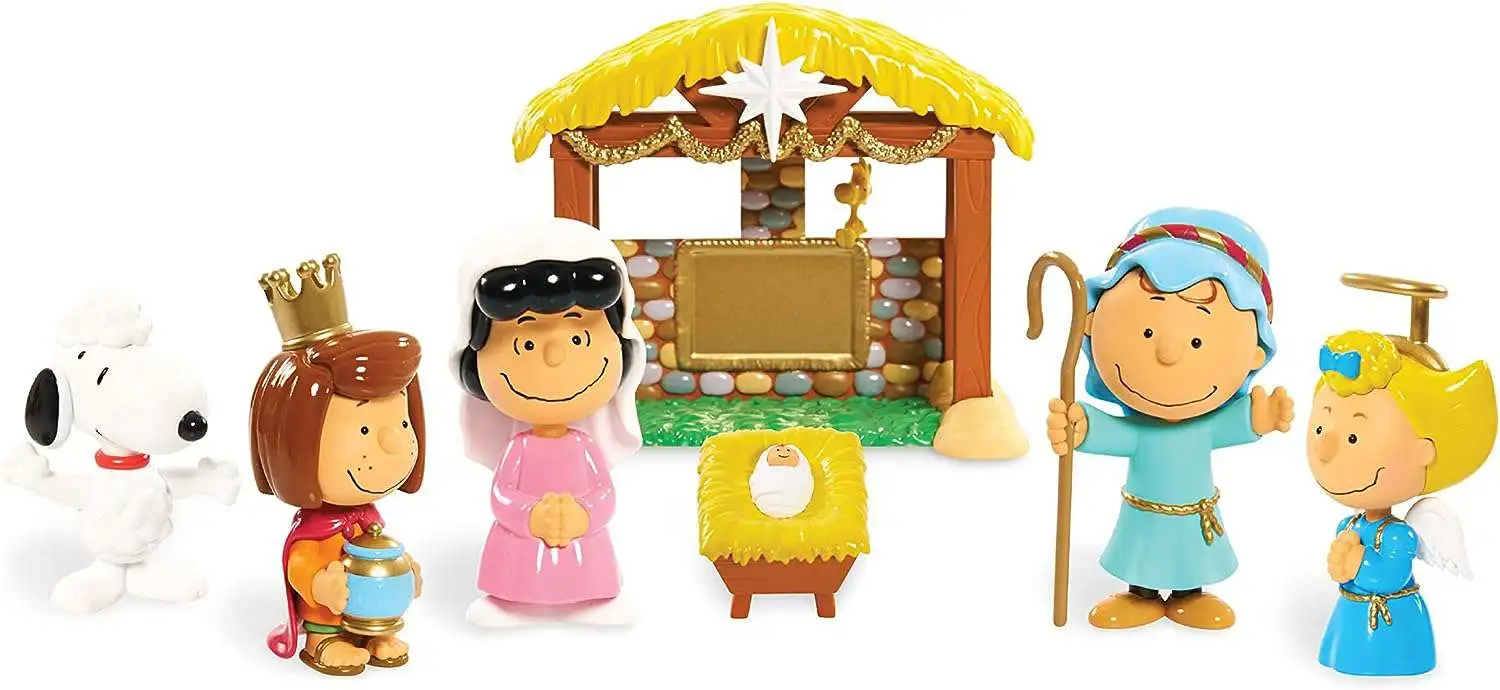 Peanuts Nativity Figures Deluxe Set Just Play Toywiz