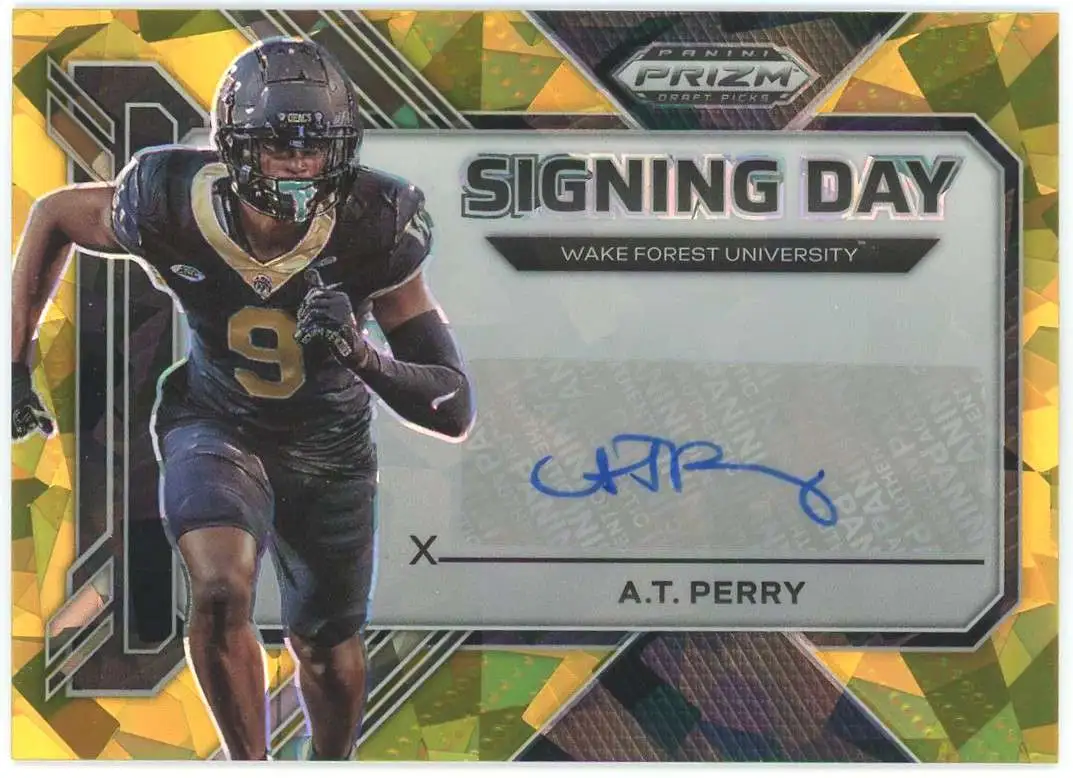 Nfl Panini Prizm Draft Picks Single Card Gold Ice Prizm A T Perry