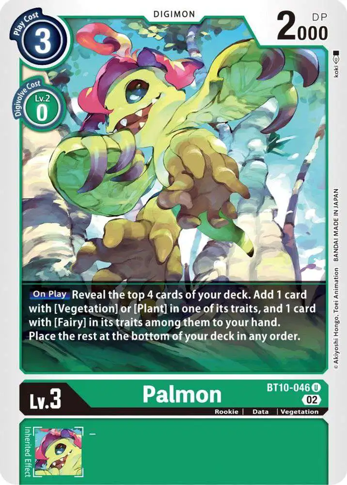 Digimon Xros Encounter Single Card Uncommon Palmon Bt Toywiz