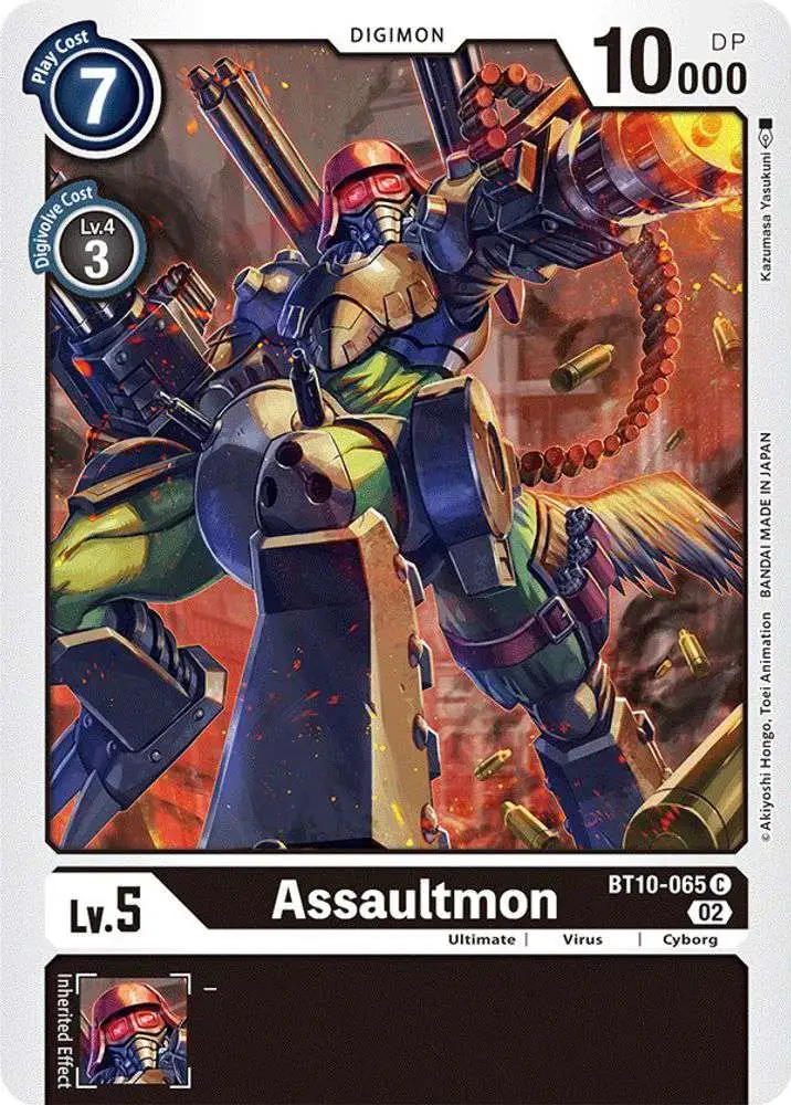 Digimon Xros Encounter Single Card Common Assaultmon BT10 065 ToyWiz