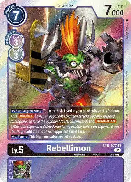 Digimon Trading Card Game Double Diamond Single Card Rare Rebellimon