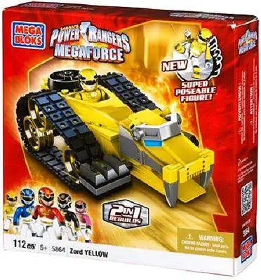 Mega Bloks Power Rangers MegaForce Yellow Tiger Mechazord Set 5864
