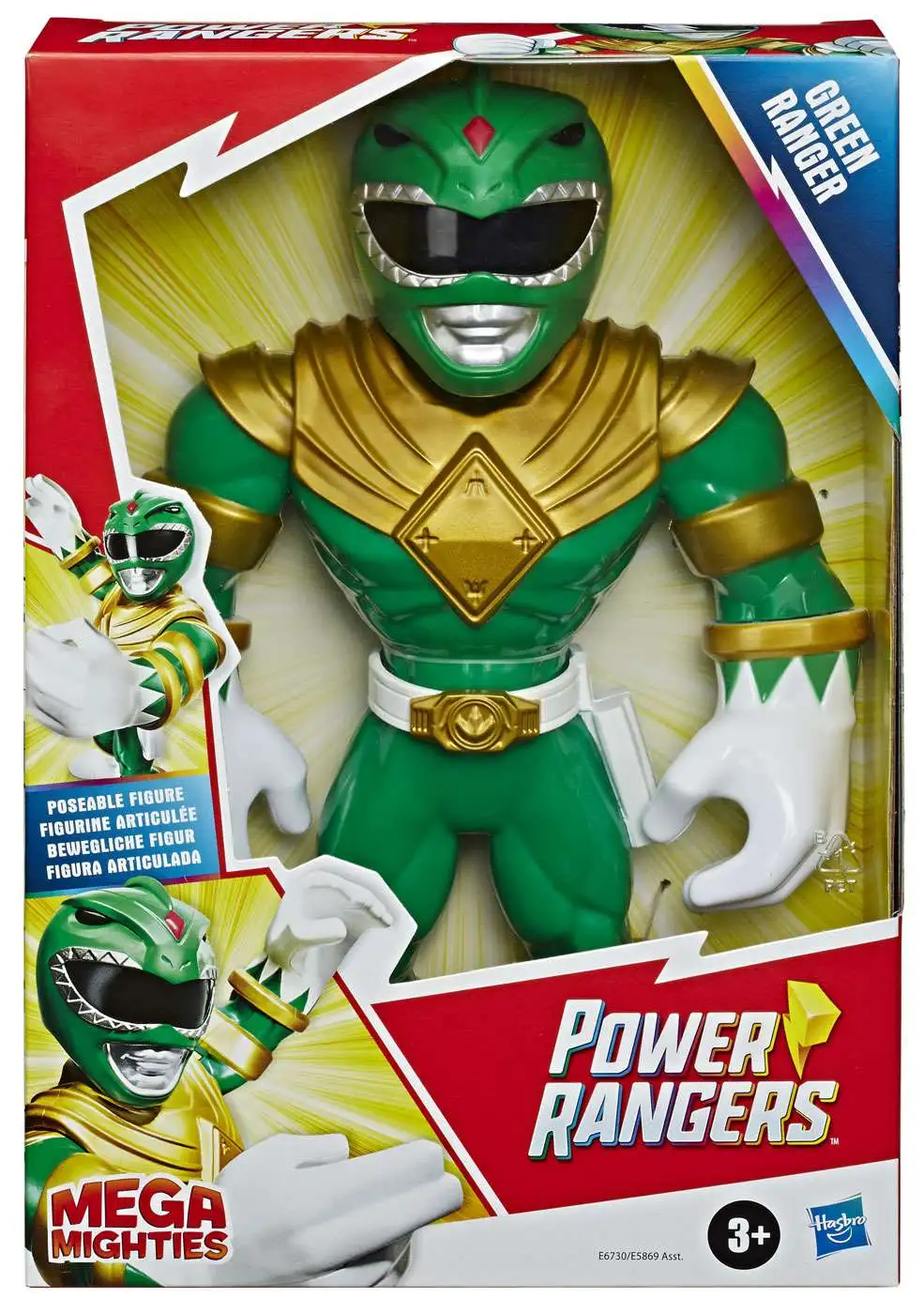 Power Rangers Playskool Heroes Mega Mighties Green Ranger Figure Hasbro