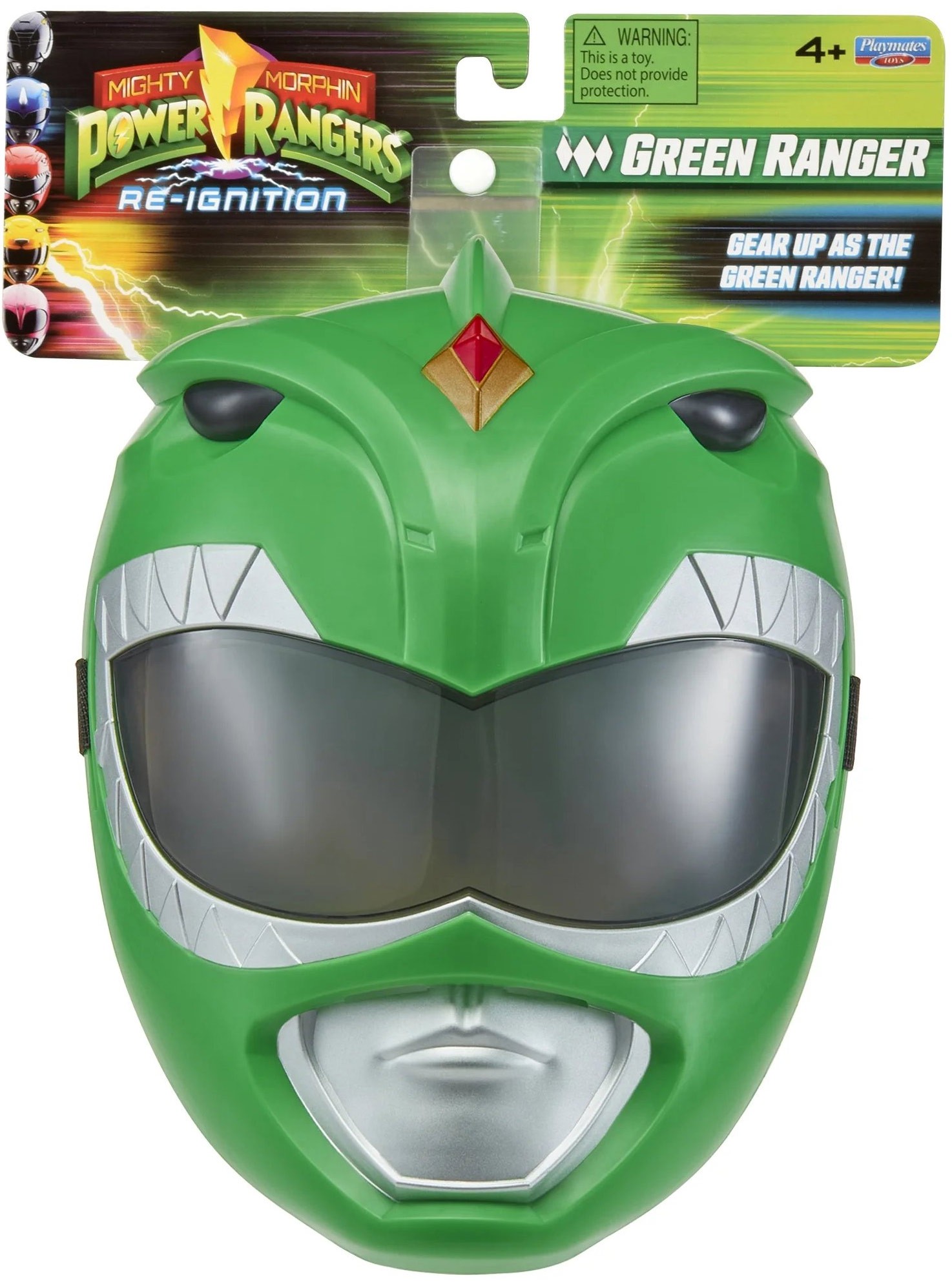 Power Rangers Mighty Morphin Re-Ignition Green Ranger Mask | eBay