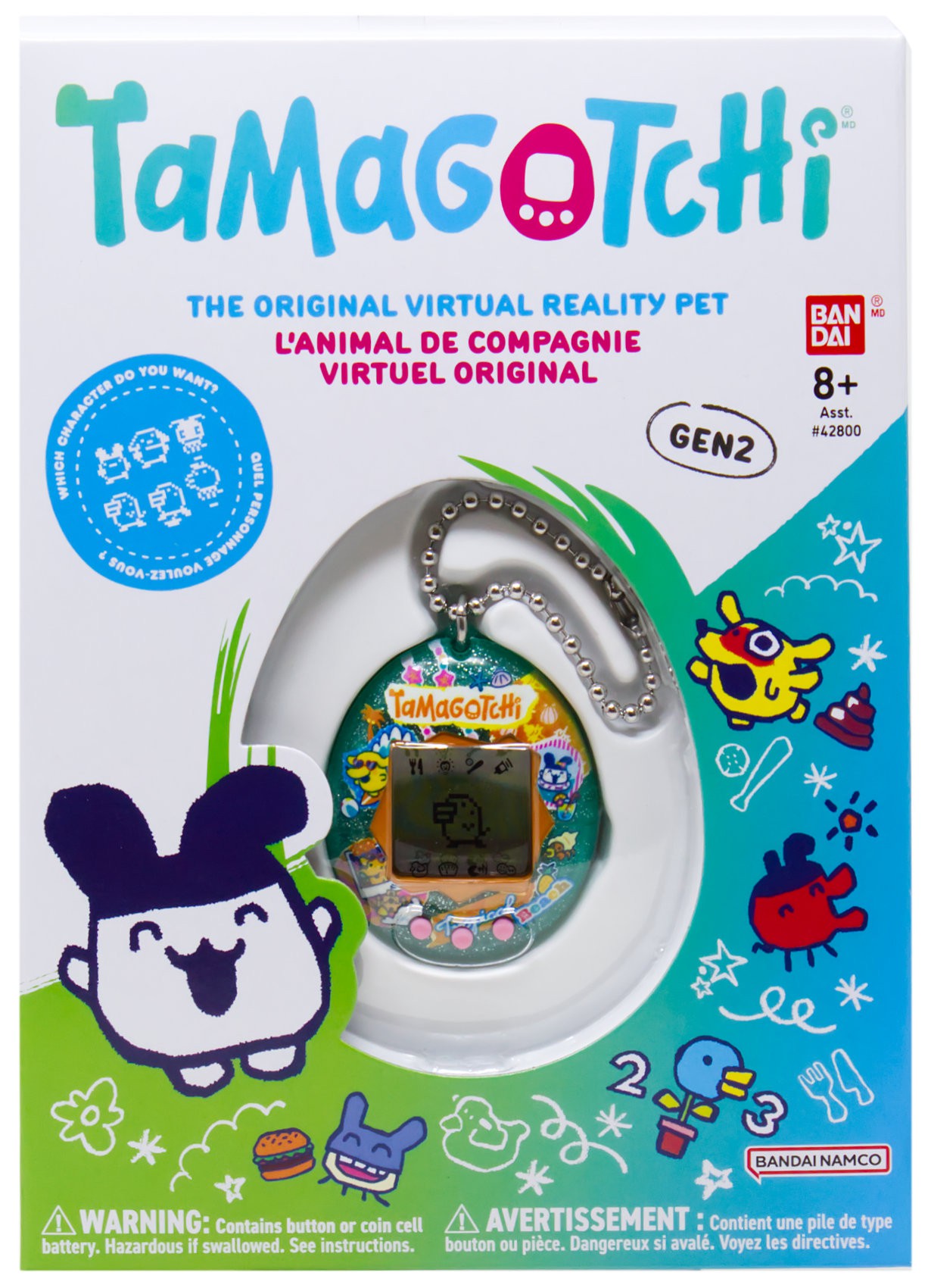 Tamagotchi The Original Gen 2 Tropical Beach 1.5-Inch Virtual Pet