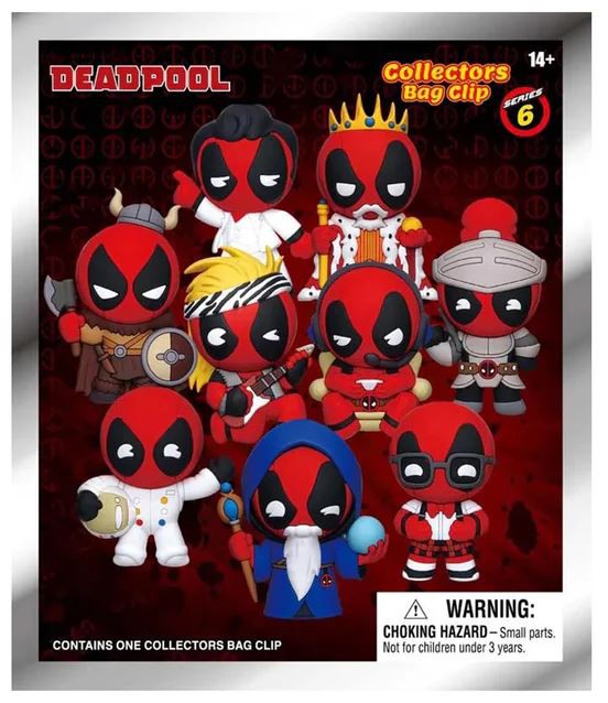 Marvel 3D Figural Keyring Deadpool Series 6 Pack [1 RANDOM Figure