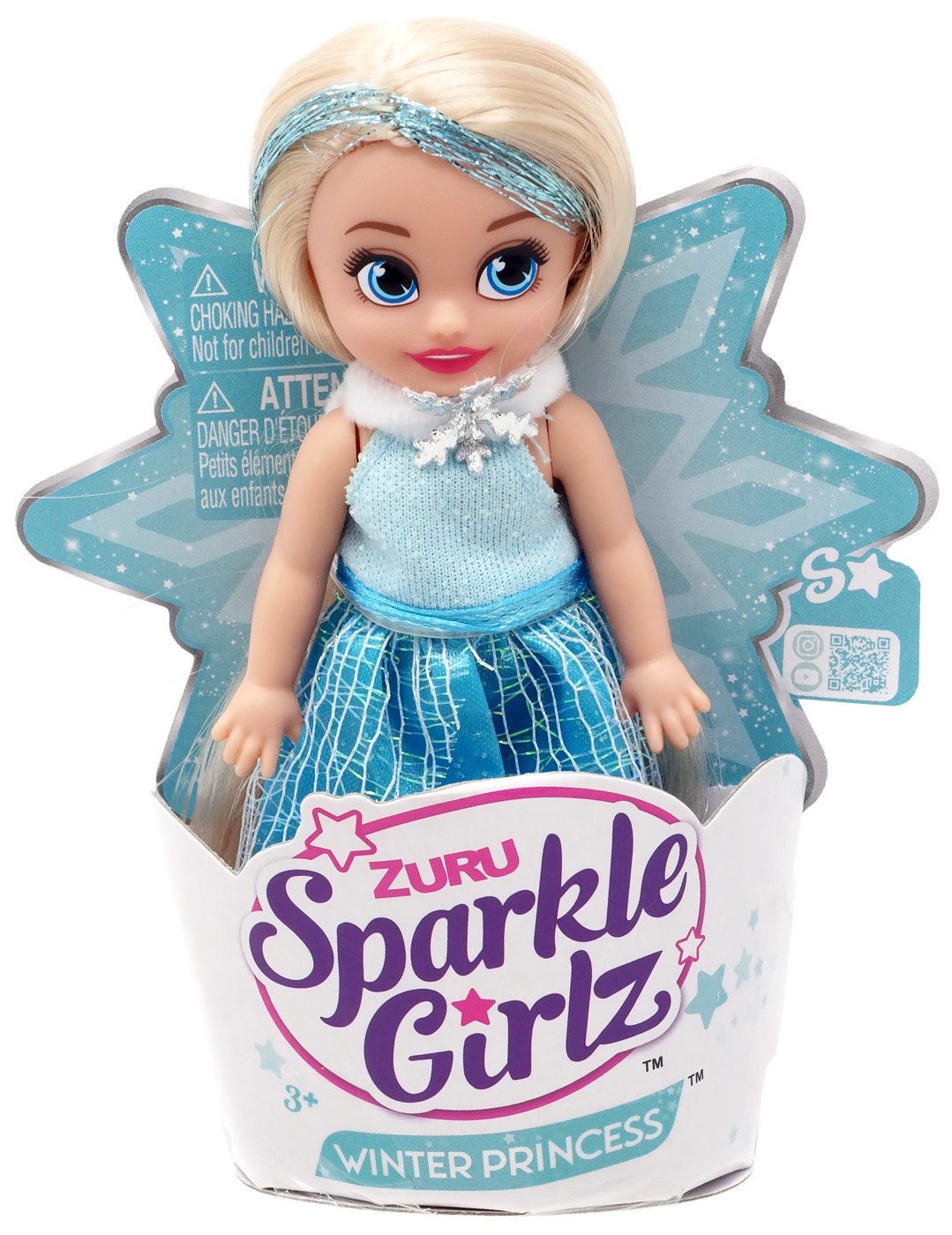 Sparkle Girlz Winter Princess Blonde with Teal Dress Mini Doll | eBay