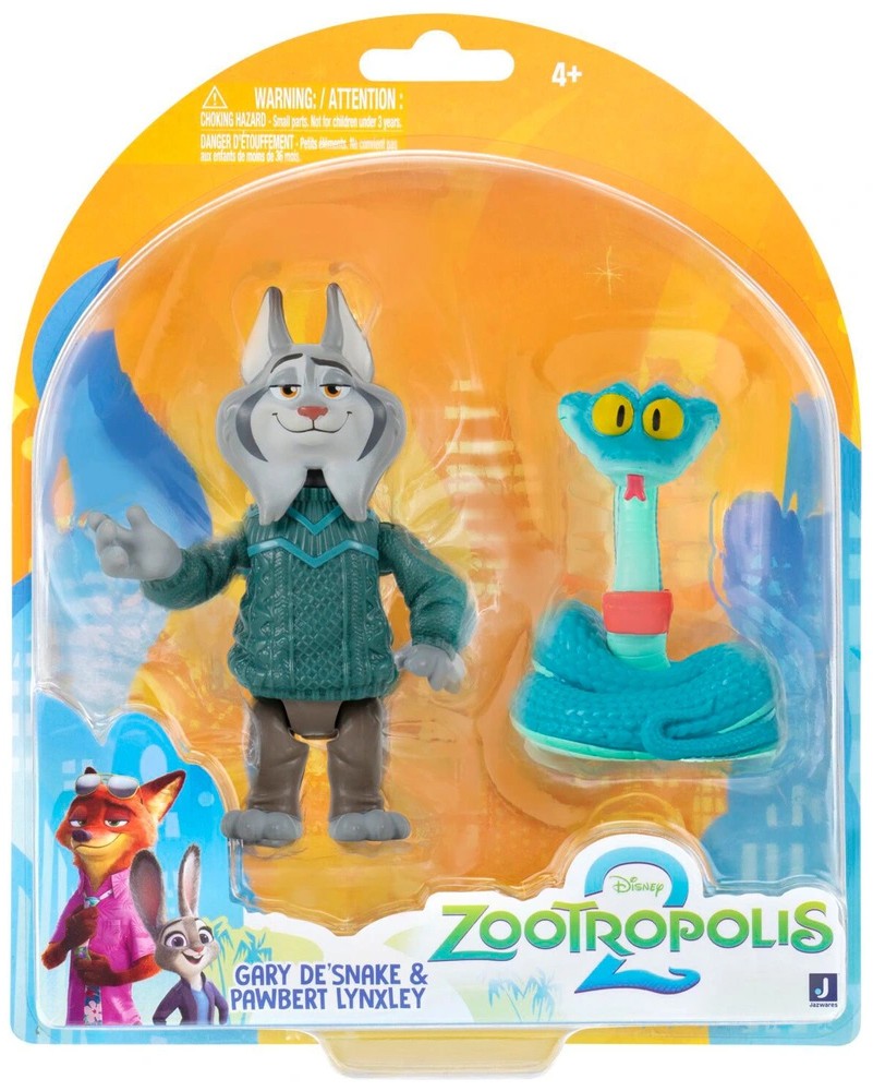 Disney Zootopia 2 Gary De'Snake & Pawbert Lynxley 4-Inch Figure 2