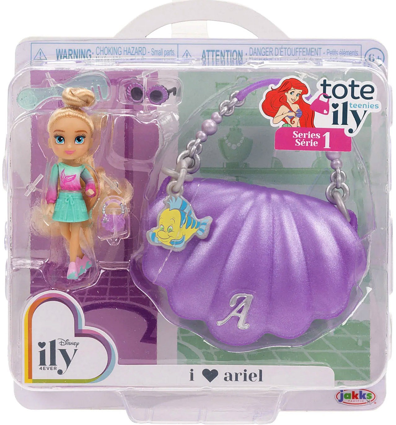 Disney ily 4EVER Tote Ily Teenies Series 1 I Love Ariel 2-Inch