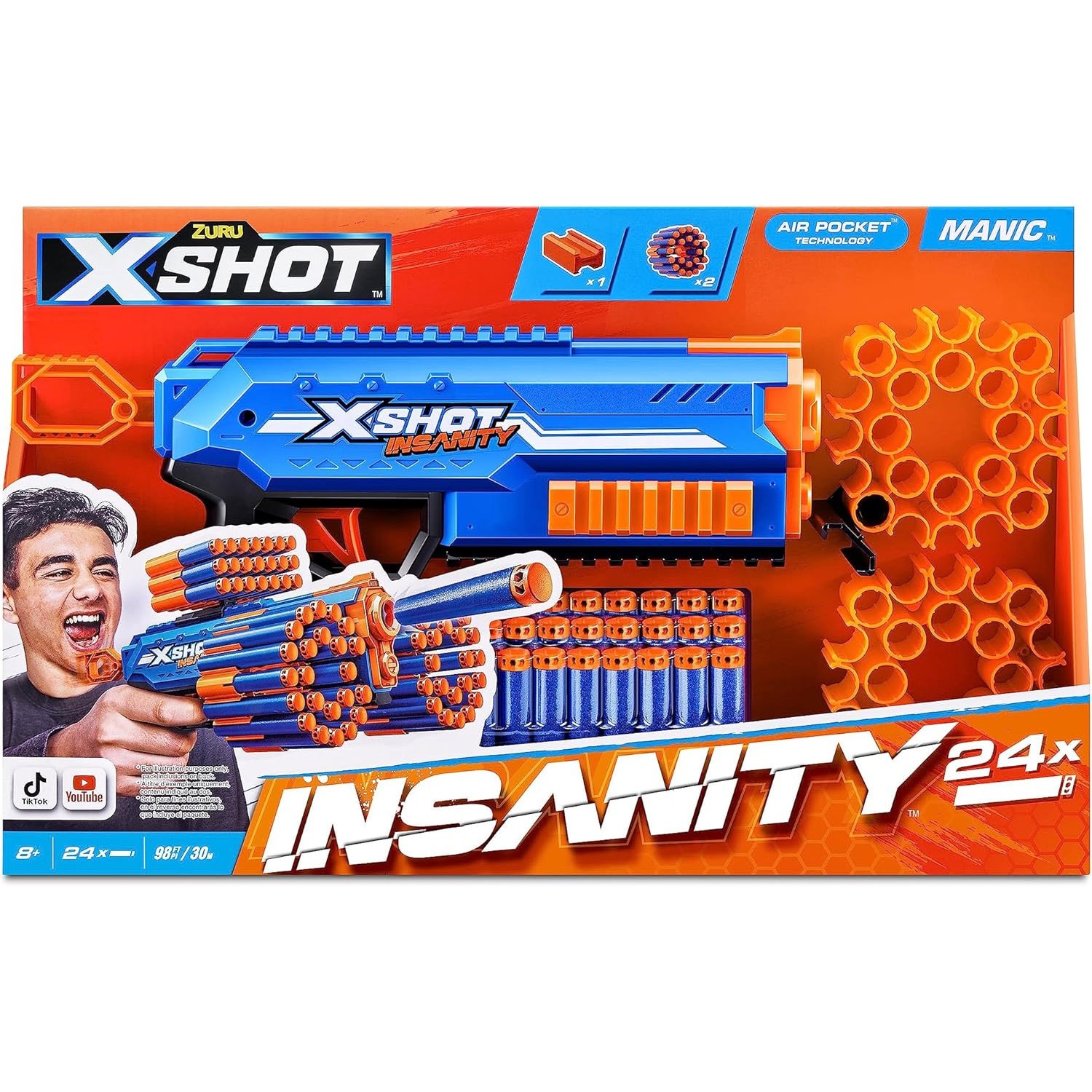 X-Shot Insanity Maniac Blaster [24 Darts] | eBay