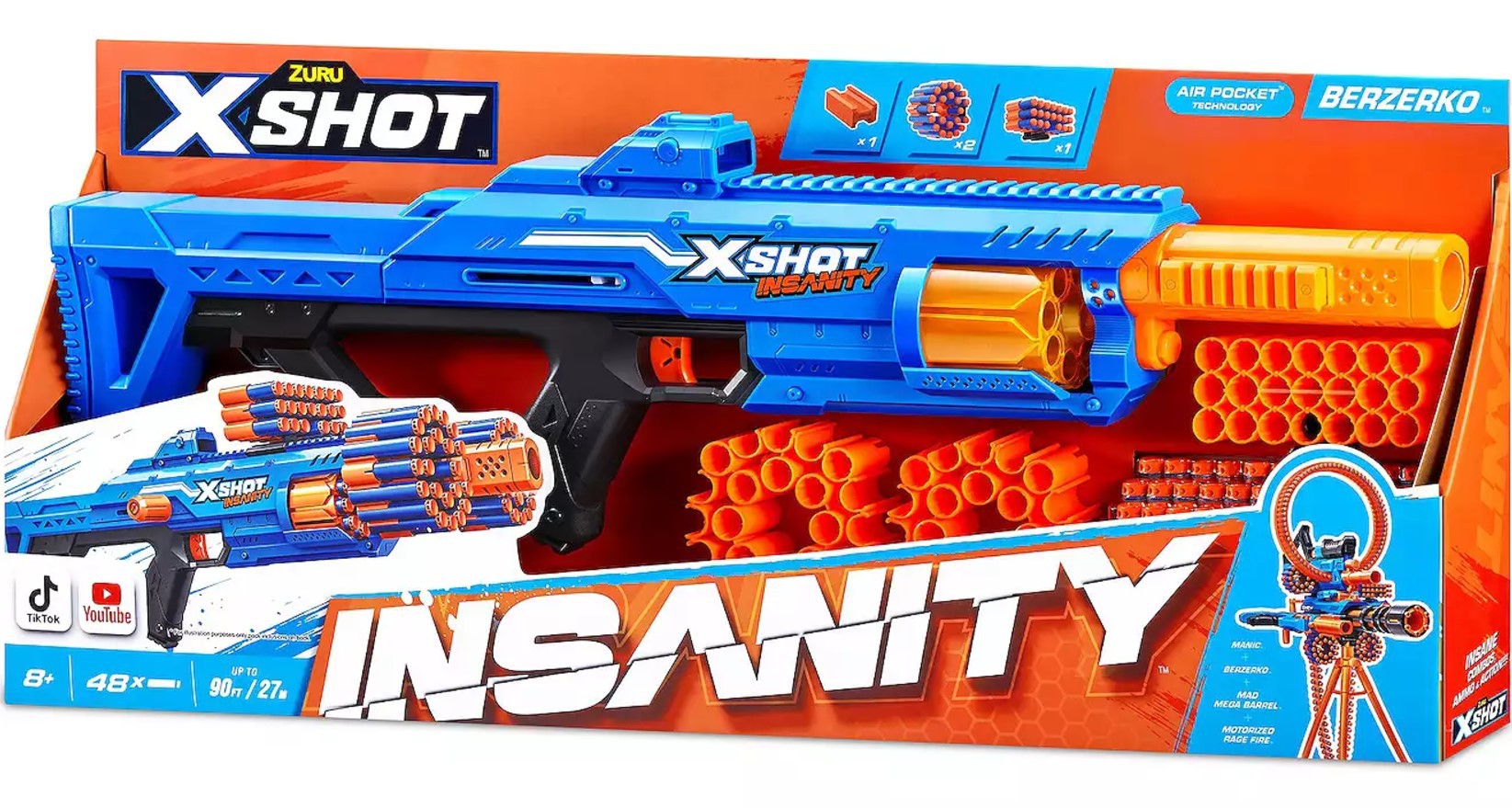 X-Shot Insanity Berzerko Blaster [48 Darts] | eBay