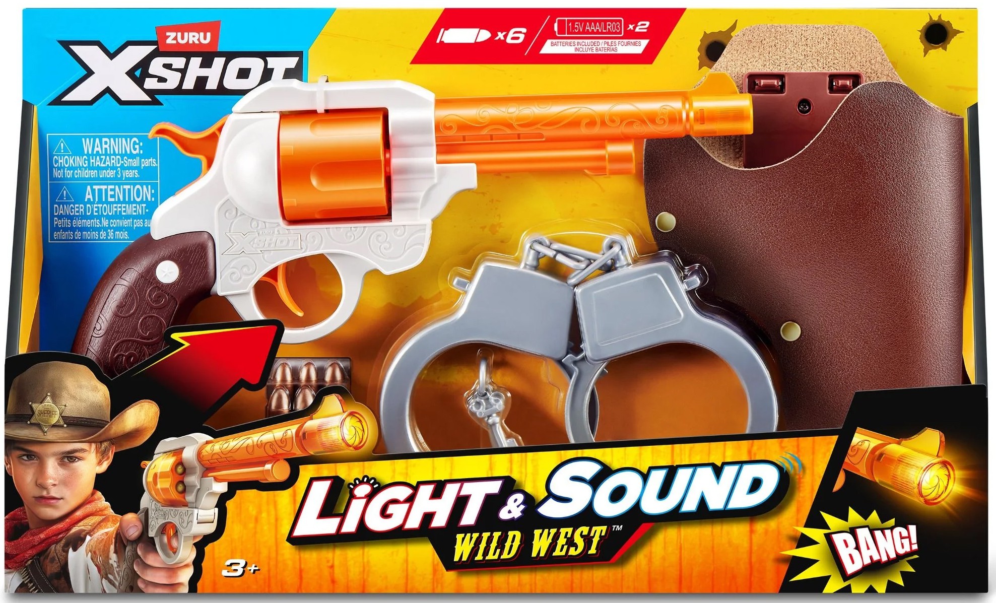 X-Shot Light & Sounds Wild West Roleplay Set [Blaster Handcuffs