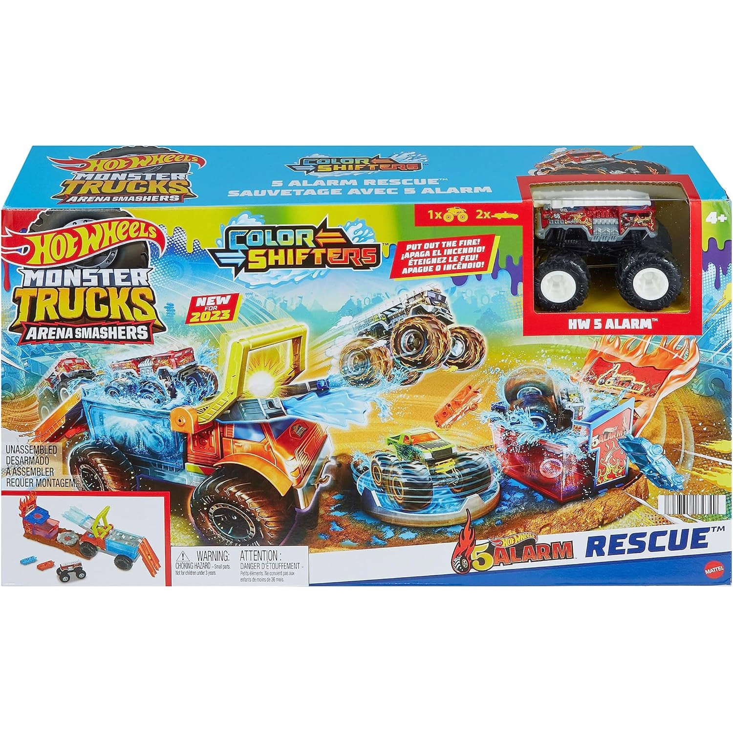 Hot Wheels Monster Trucks Color Shifters 5 Alarm Rescue | eBay