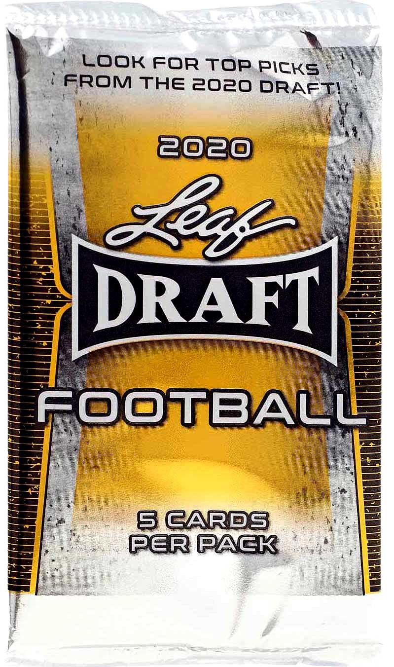NFL Leaf 2020 Draft Football Trading Card RETAIL Pack [5 Cards