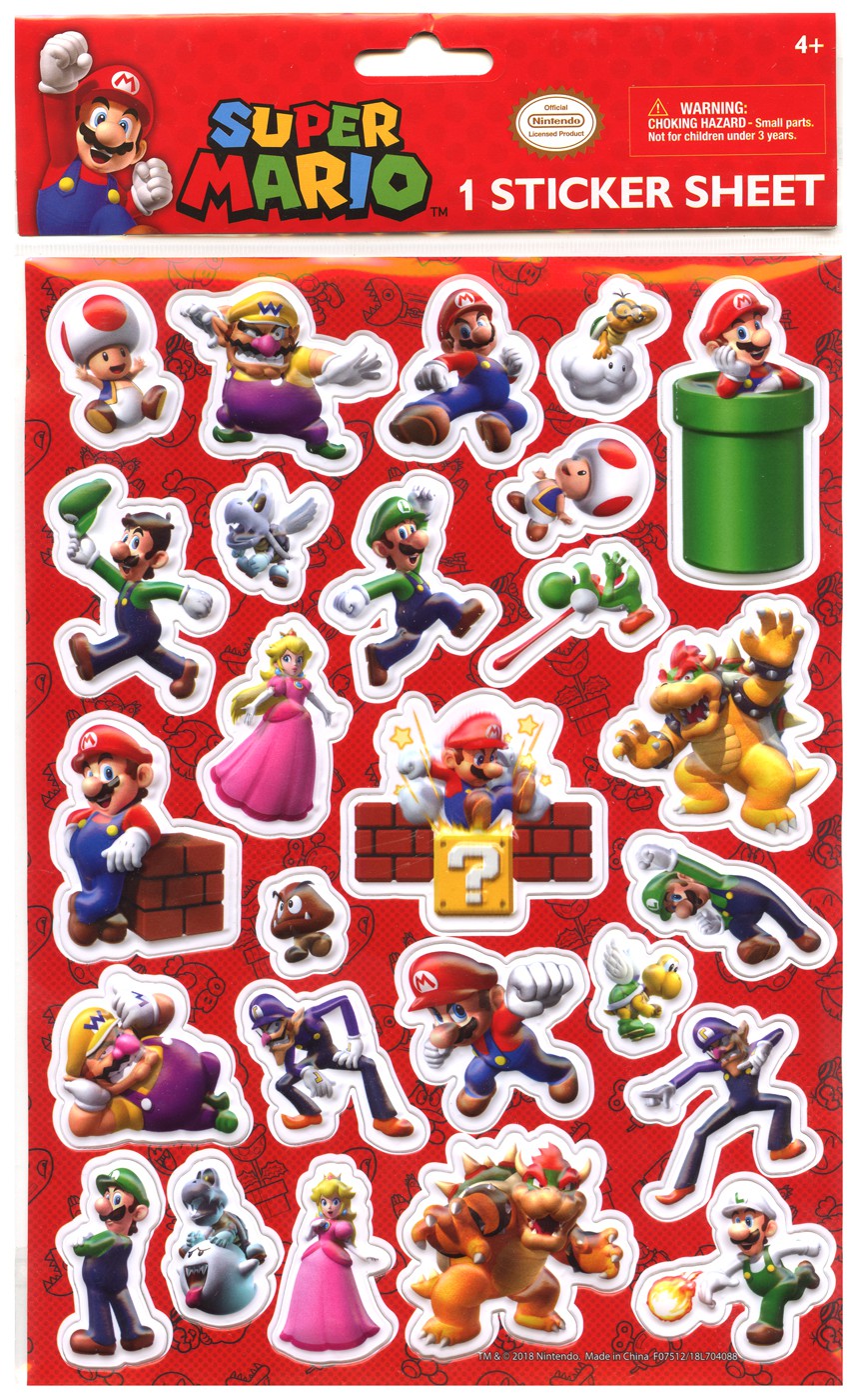 Super Mario 3d Sticker Sheet 3905