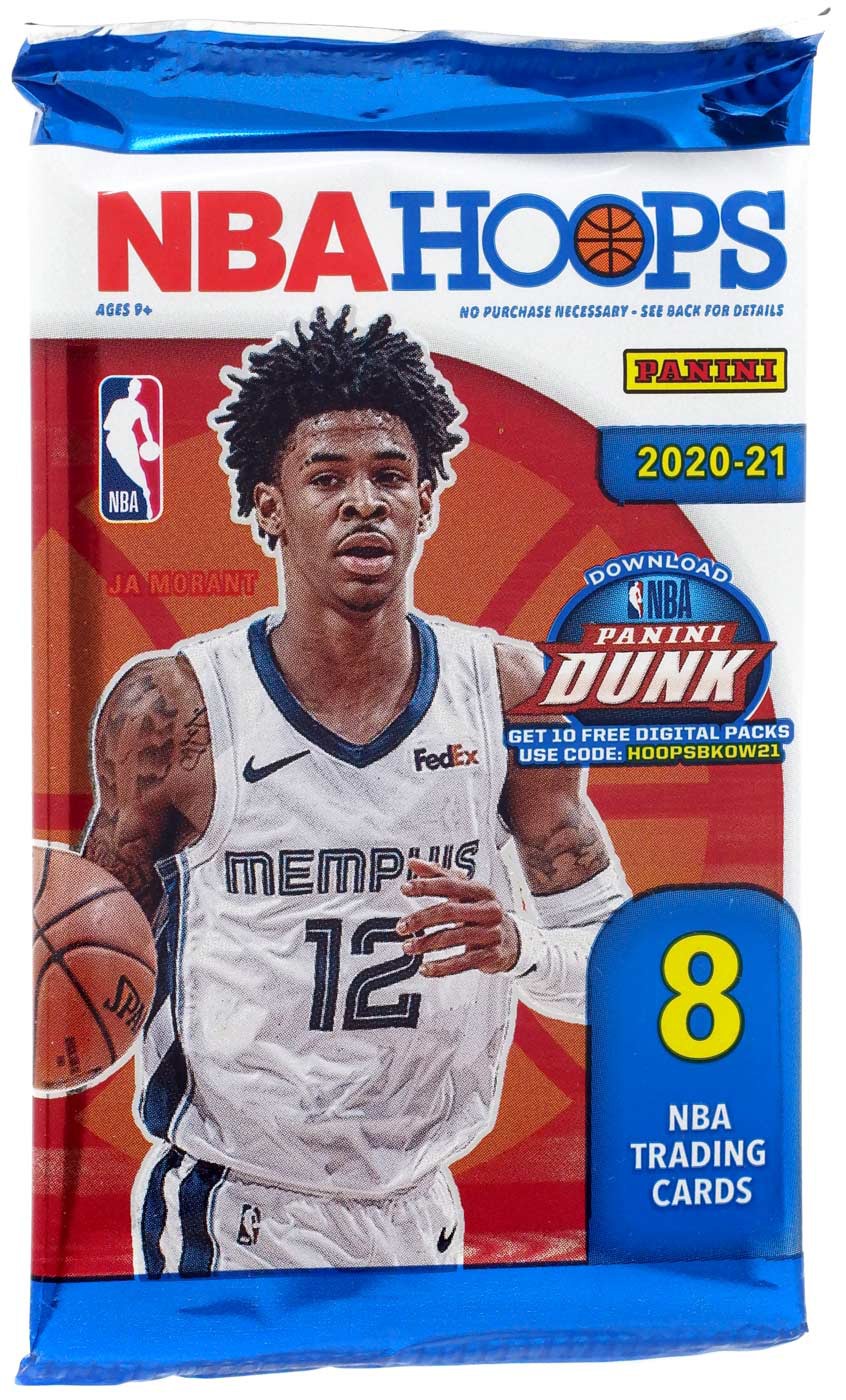 NBA Panini 2020-21 Hoops Basketball Trading Card Pack [8 Cards] | eBay