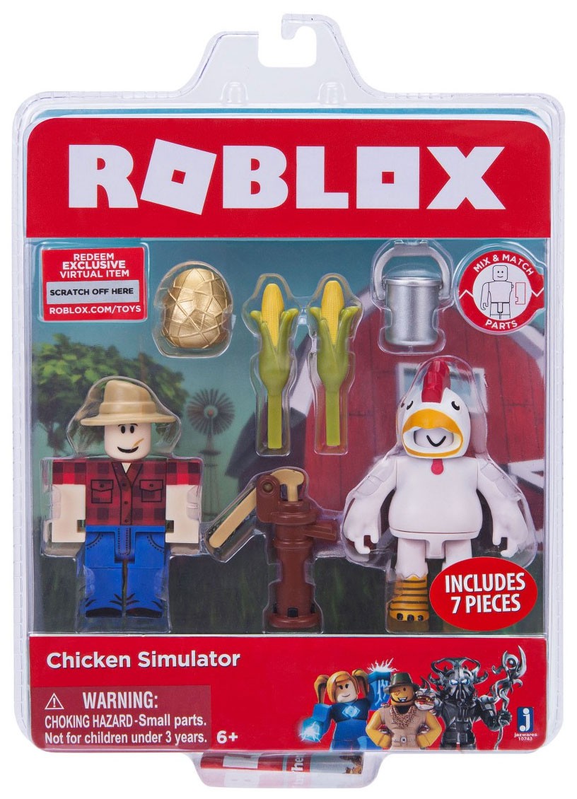 Roblox Chicken Simulator Action Figure 2 Pack 681326107439 Ebay - roblox celebrity collection pet simulator game pack