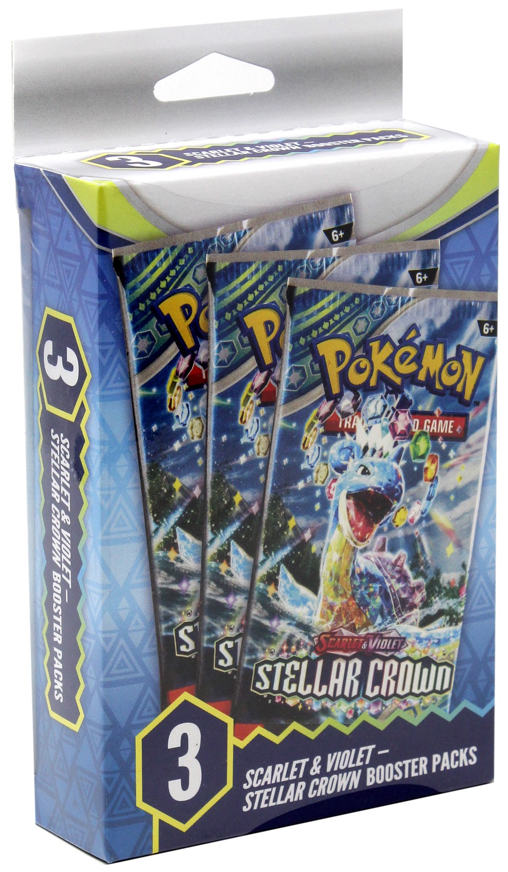Pokemon Stellar Crown HANGER Box [3 Booster Packs] | eBay