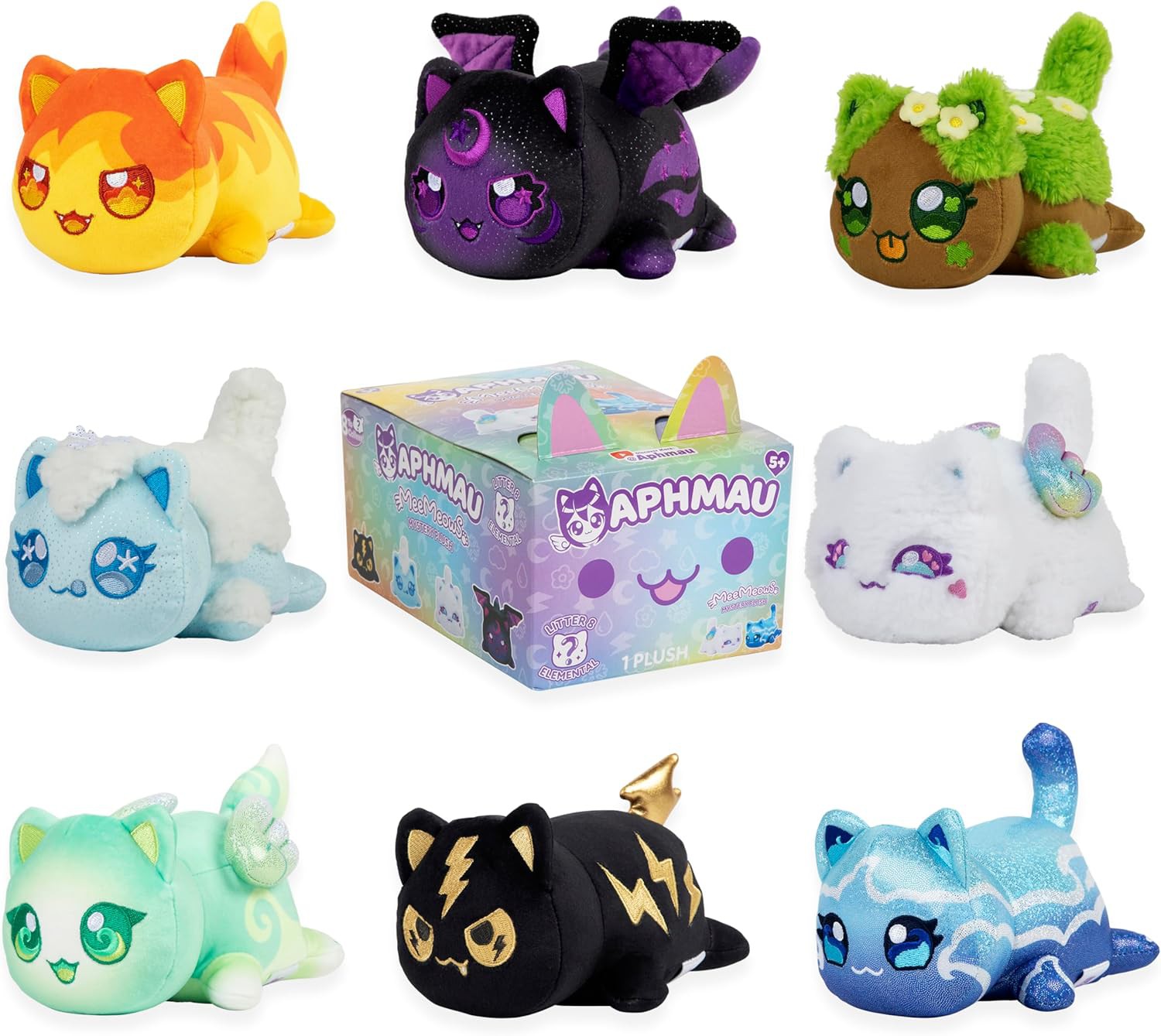 Aphmau MeeMeows Litter 8 Elemental 6-Inch Plush Pack | eBay