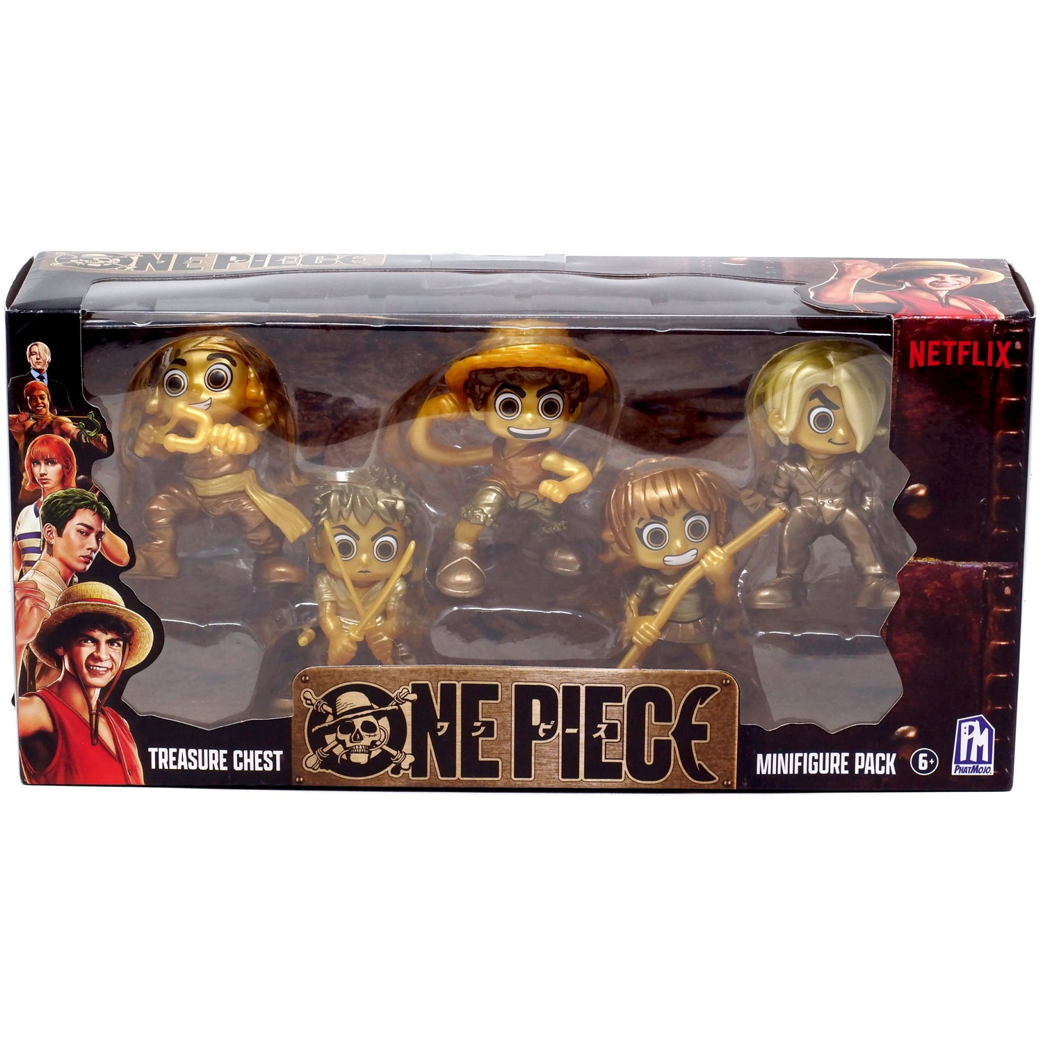 Treasure Chest Luffy, Zoro, Nami, Usopp & Sanji Mini Figure 5-Pack