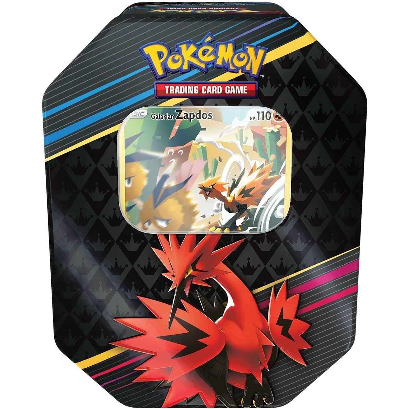 Pokemon Crown Zenith Galarian Zapdos Tin Set [4 Booster Packs