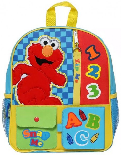 Zaino Elmo Sesame Street, Colore Rosso, Taglia Unica, Con Cinghie Imbottite E Tasche, Per Bambini
