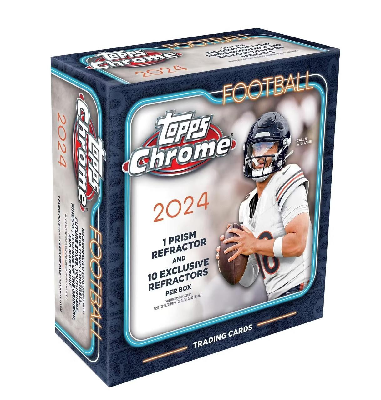 2024 Chrome Trading Card MEGA Box [7 Packs, 1 Prism Refractor and
