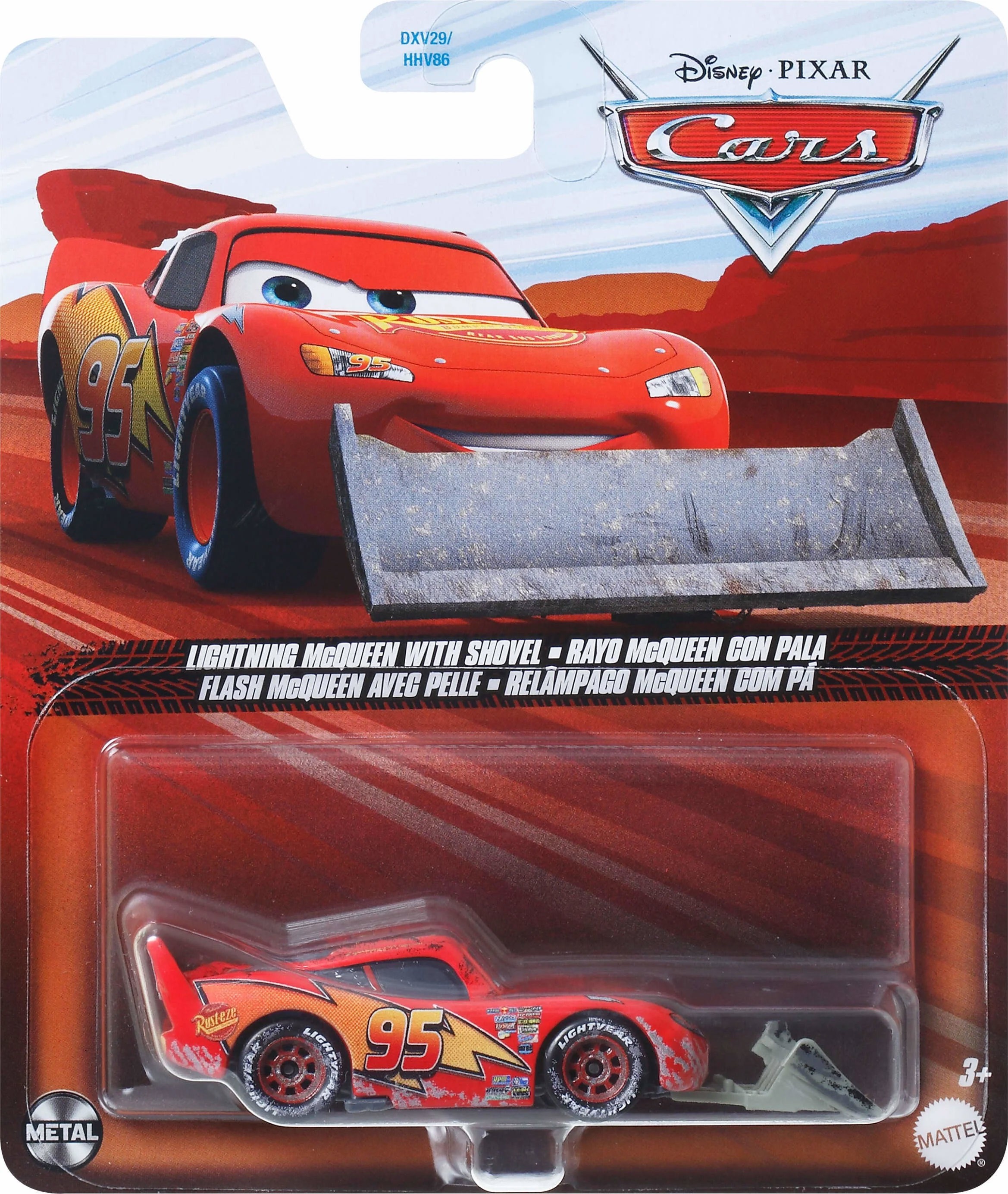 Disney / Pixar Cars Metal Lightning McQueen with Shovel Diecast