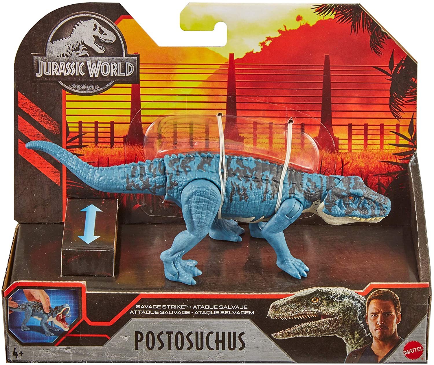 Mattel Jurassic World Postosuchus Action Figure Savage Strike 