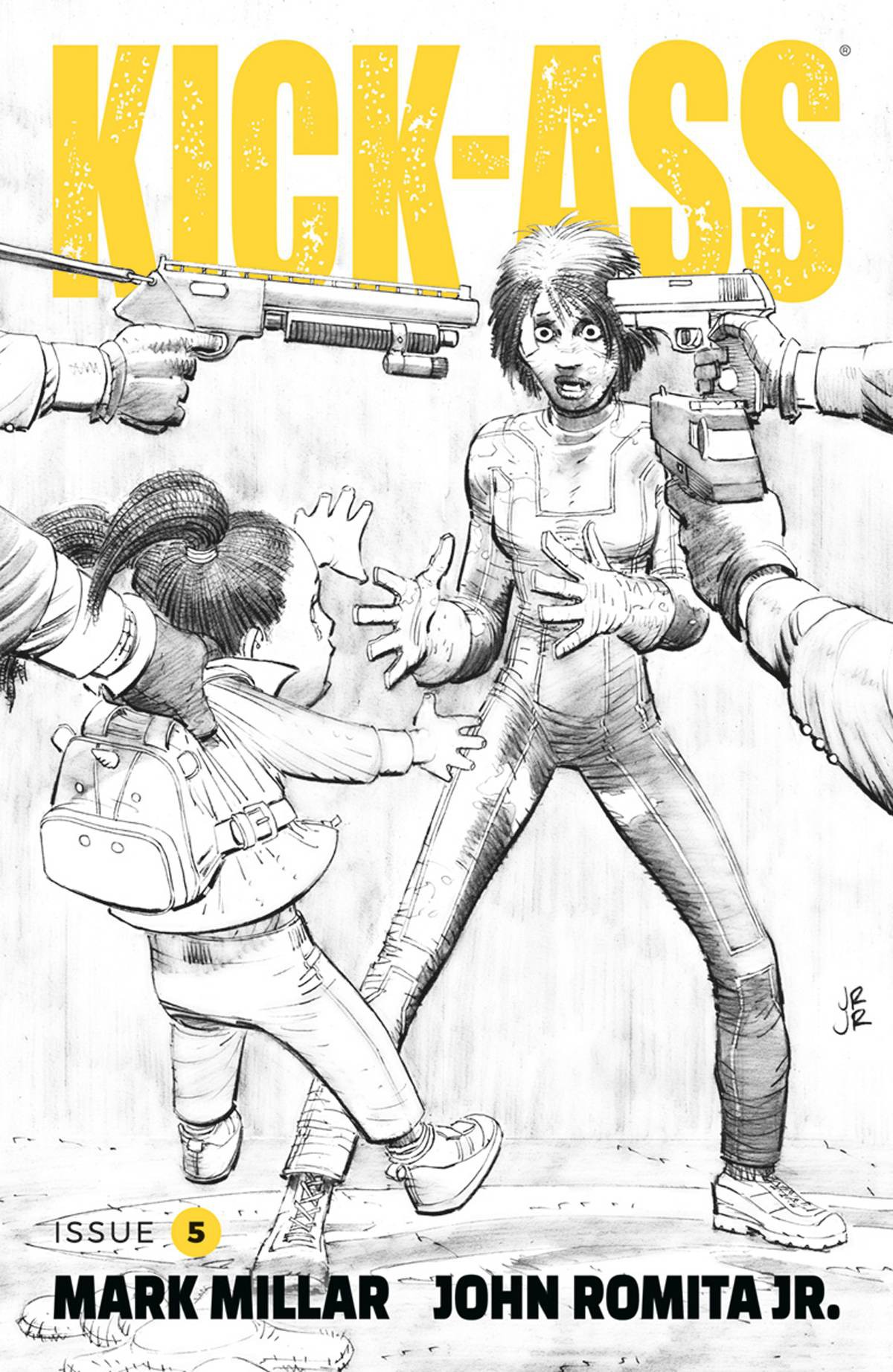 Image Comics Kick Ass 5 Comic Book Black And White Cover 606583865373