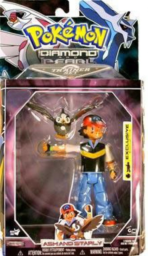 Details About Pokemon Diamond Pearl Trainer Sets Ash Starly Exclusive Action Figure Set