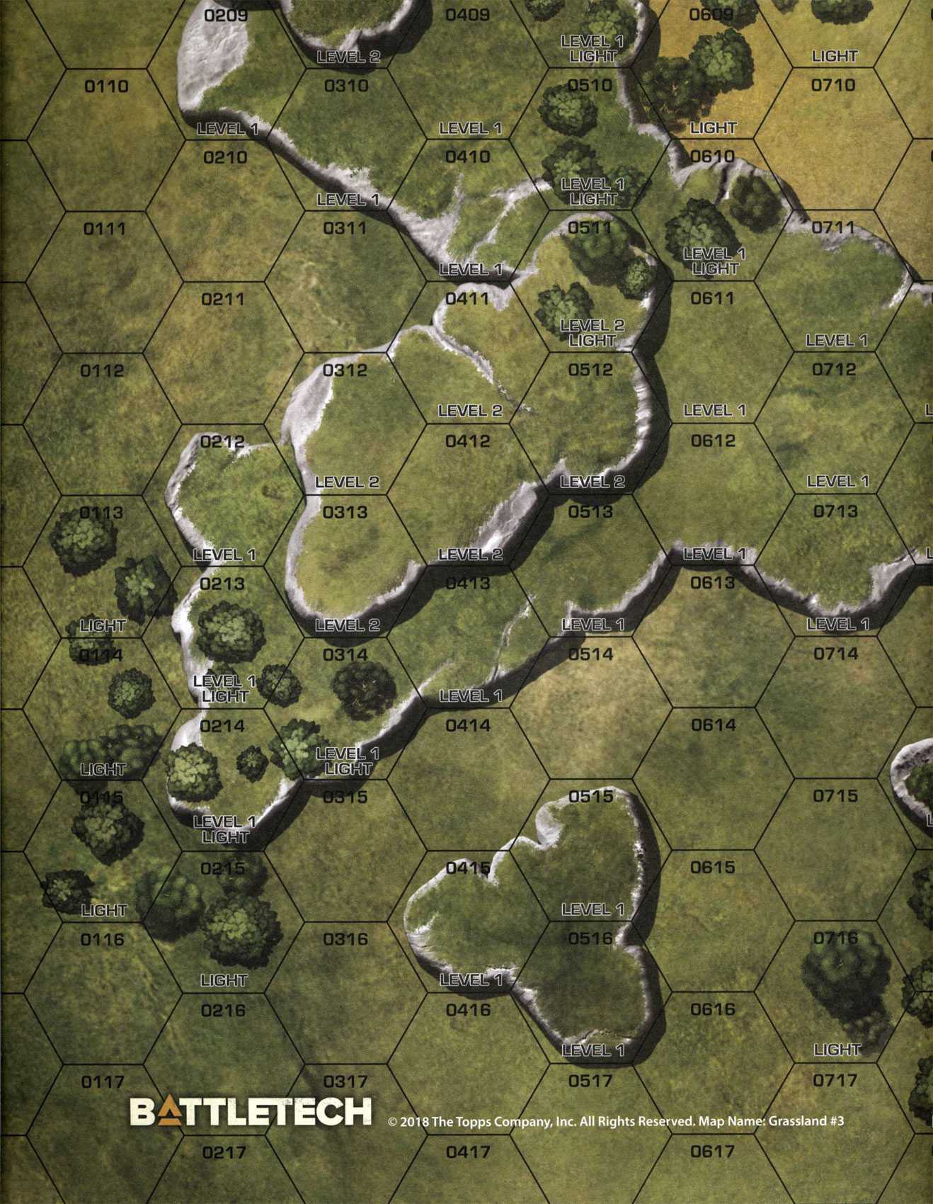 BattleTech Grasslands / Desert #3 Full-Color 2-Sided Paper Map [18 x 22 ...