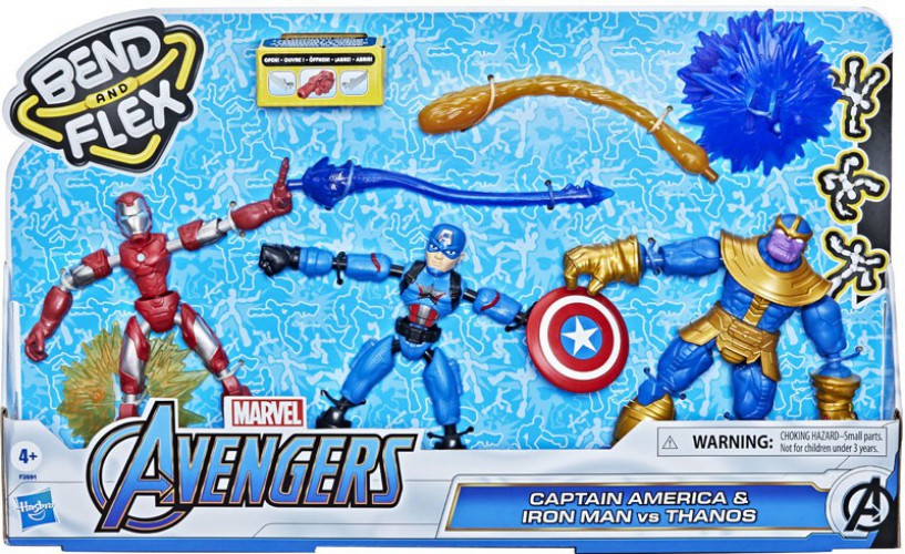Spider-Man Marvel Bend And Flex Action Figure Toy 4-Pack