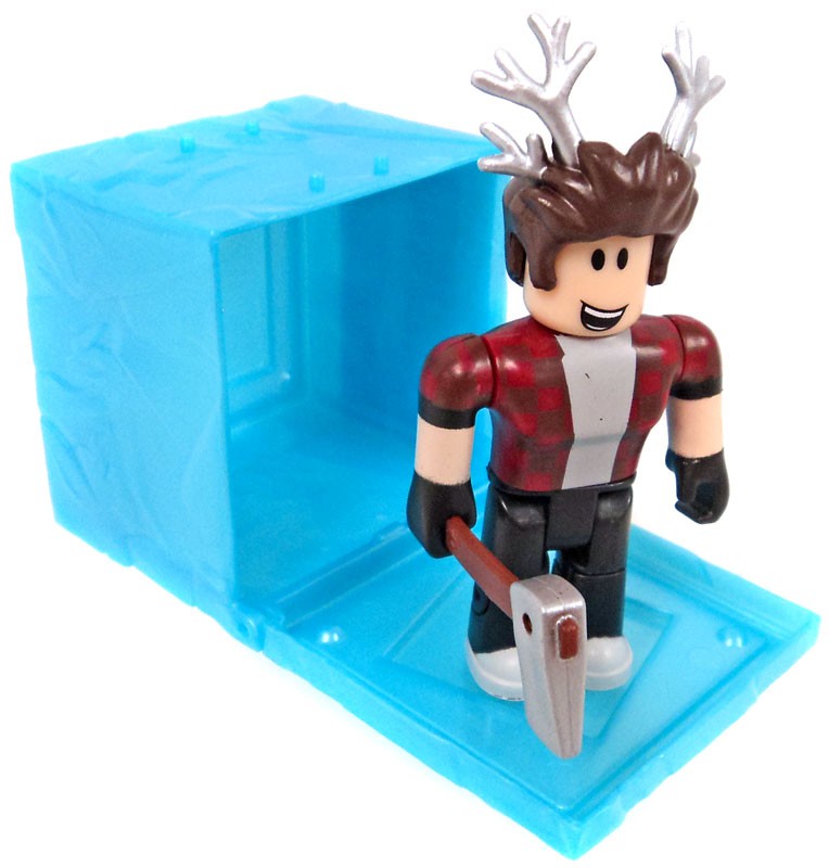 Roblox Red Series 3 Lumberjack Tycoon Mini Figure Blue Cube With Online Code Ebay - blue box of 1337 ice roblox