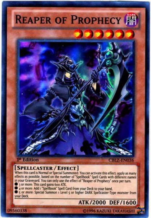 YuGiOh TCG Cosmo Blazer Super Rare Reaper of Prophecy CBLZ-EN036