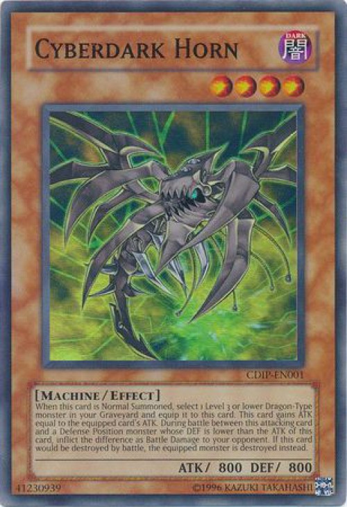 YuGiOh GX TCG Cyberdark Impact Super Rare Cyberdark Horn CDIP