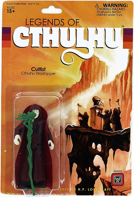 2015 Warpo Legends of Cthulhu CULTIST 4/" Inch 1:18th Scale Toy Art Figure MOC