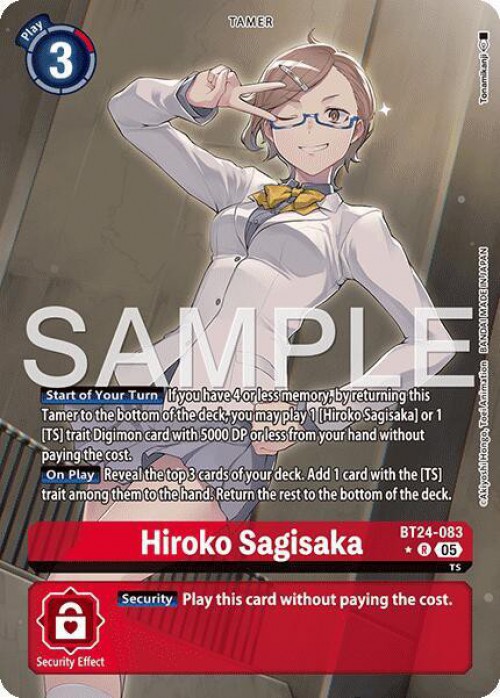 Digimon TCG Time Stranger Rare Hiroko Sagisaka BT24-083 [Alternate