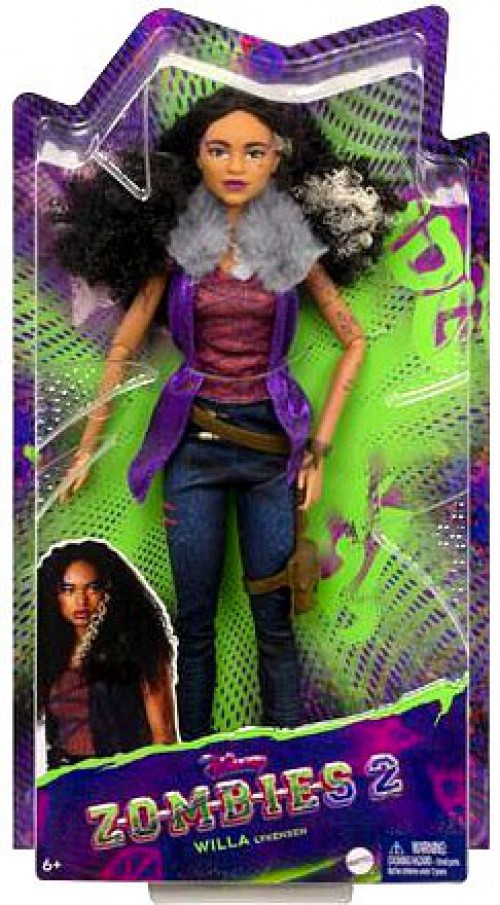 SHOES DISNEY MATTEL ZOMBIES 2 WILLA LYKENSEN DOLL BLACK ANKLE BOOTS ACCESSORY