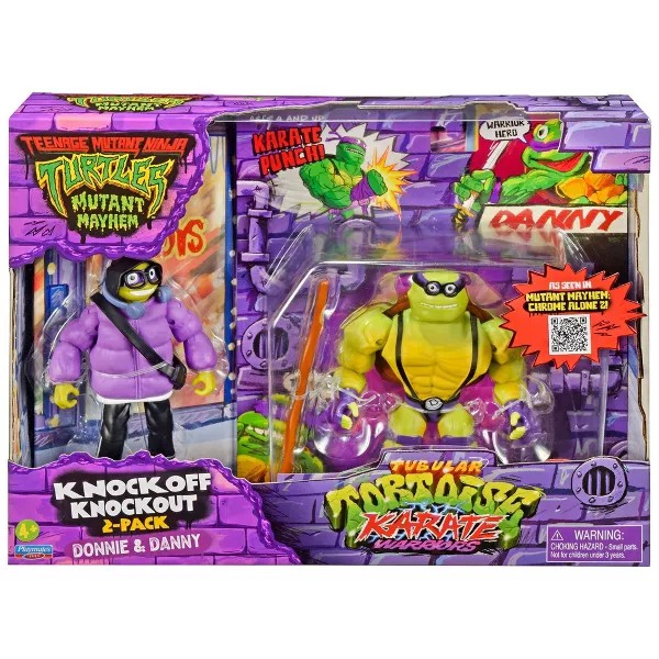 Mutant Mayhem Tubular Tortoise Karate Warriors Don & Danny Action