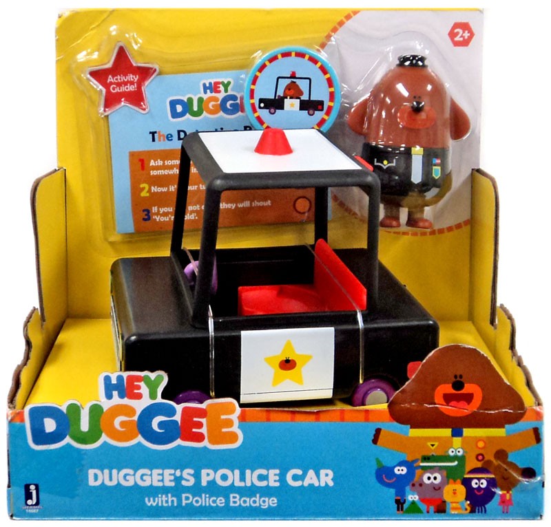 JAZWARES Hey Duggee Duggee's Police Car Vehicle & Figure [with Police