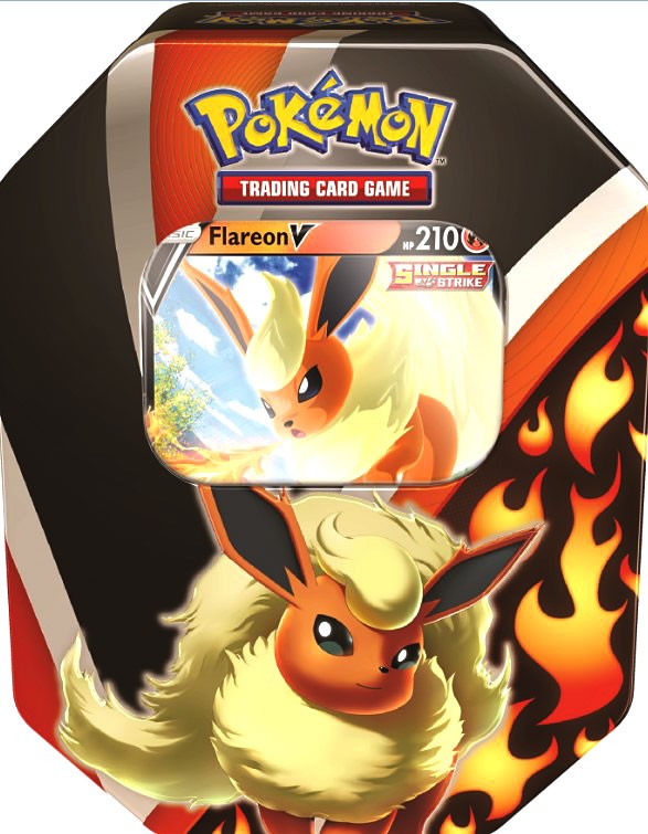 Pokemon TCG Eevee Evolutions Flareon V Tin Set [4 Booster