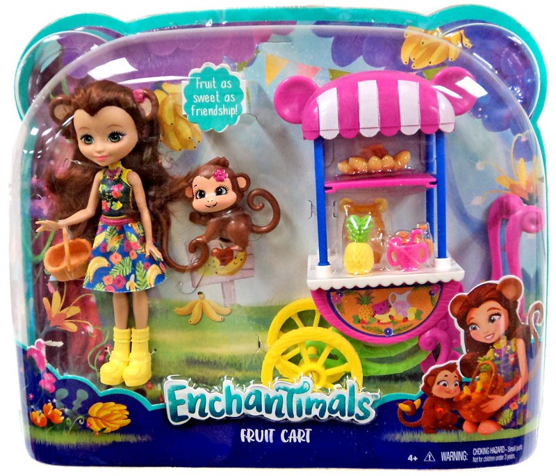 enchantimals fruit cart doll set