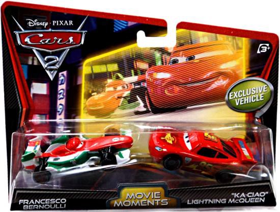 Cars 2 Francesco Bernoulli And Ka Ciao Lightning Mcqueen Diecast Car 2 Pack Ebay 7131