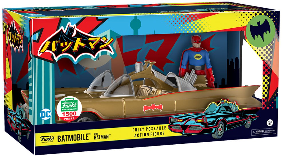 Dorbz Ridez Batmobile With Batman Vehicle classic TV series 1966 DC