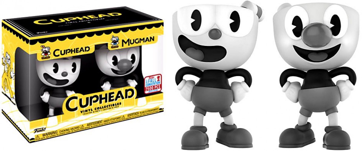 Funko Cuphead Pop Games Cuphead And Mugman Exclusive Vinyl Figure 2 Pack Black And White