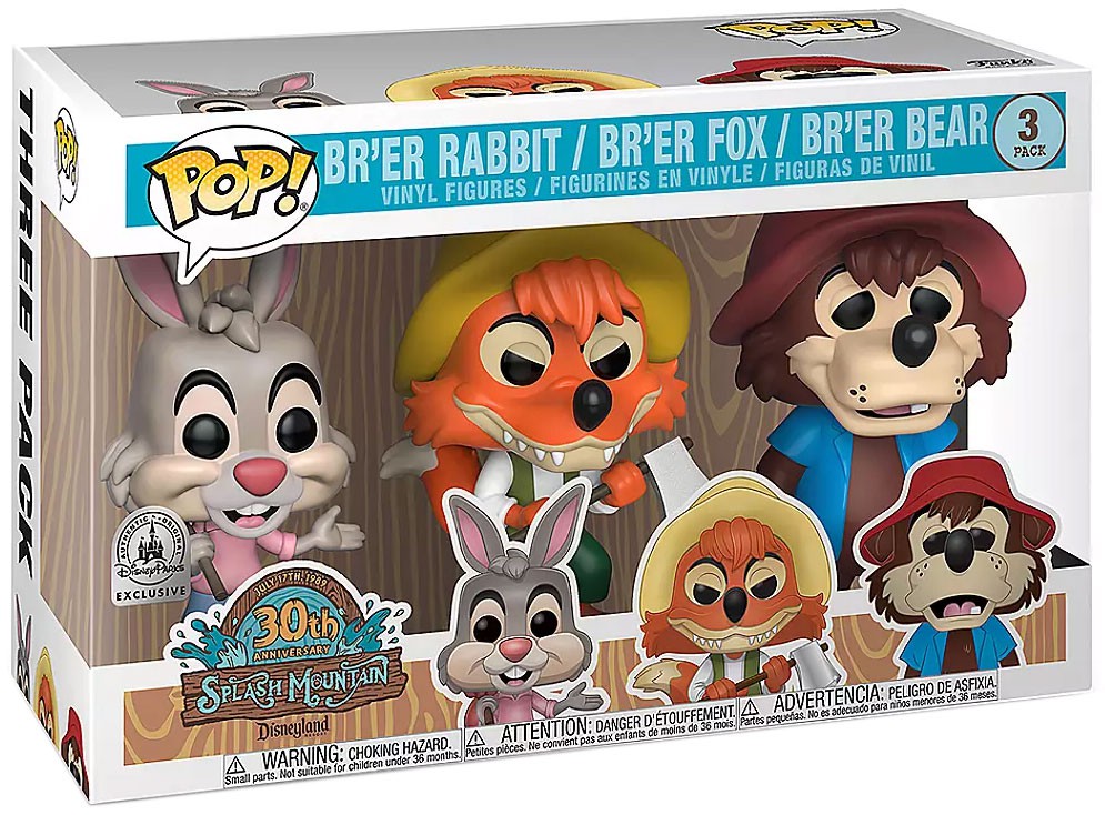 POP Disney Br'er Rabbit, Br'er Fox & Br'er Bear Vinyl Figure 3Pack