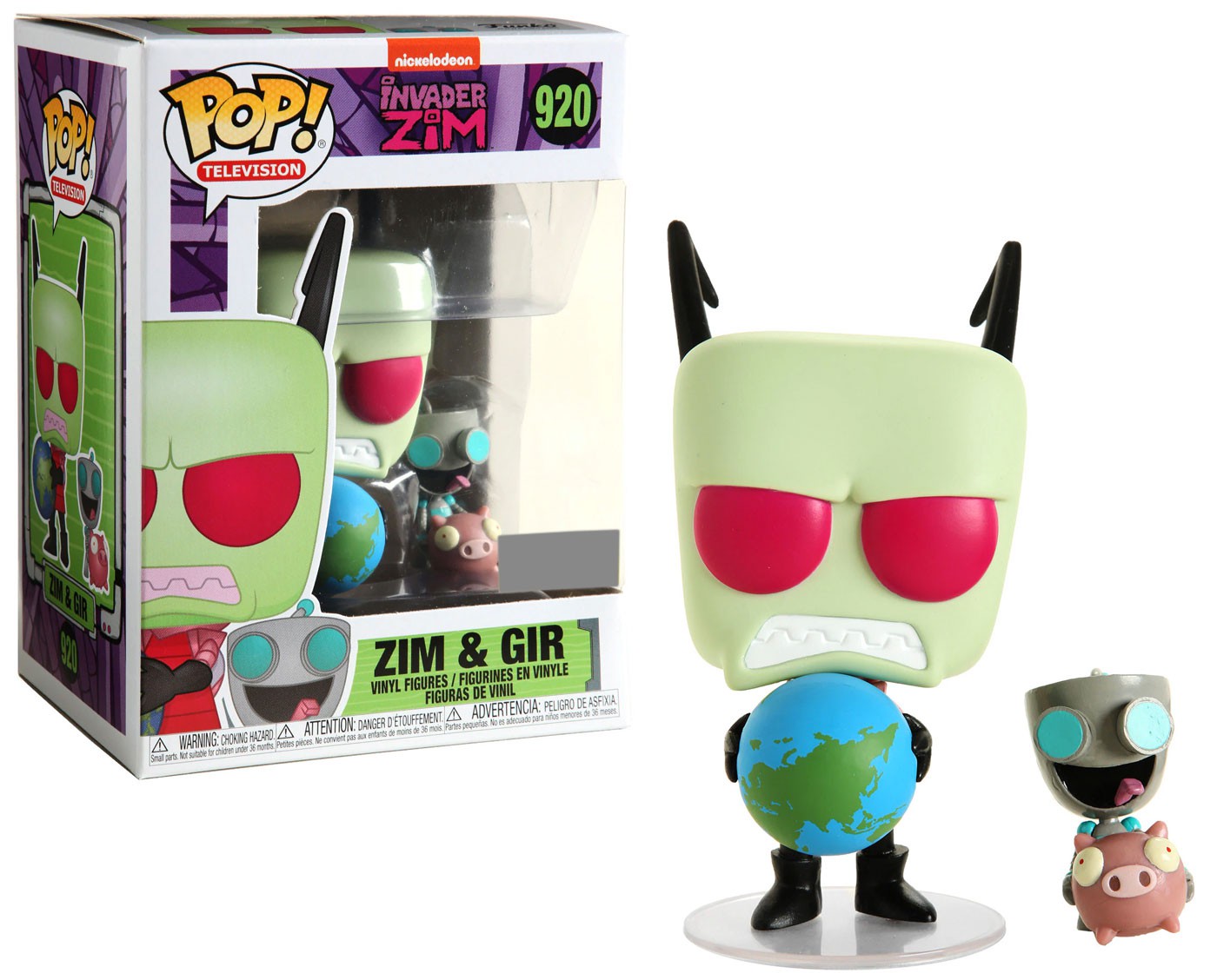 funko pop zim and gir on the pig